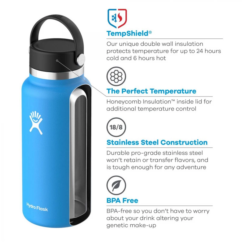 32oz Wide Mouth Flexi Cap 946ml thermoskan Hydro Flask 32oz Wide Mouth Flexi Cap 946ml Thermoskan -Julbo-winkel iview 5039722 013 pic2