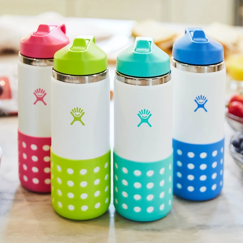 Hydro Flask Kinderen 20oz Wide Mouth Straw Lid & Boot Fles 4 Hydro Flask Kinderen 20oz Wide Mouth Straw Lid & Boot Fles - Afbeelding 2